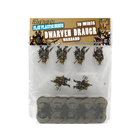 Arcknight Flat Plastic Miniatures - 5E Starter Set - Hardbound Support - Deluxe Edition